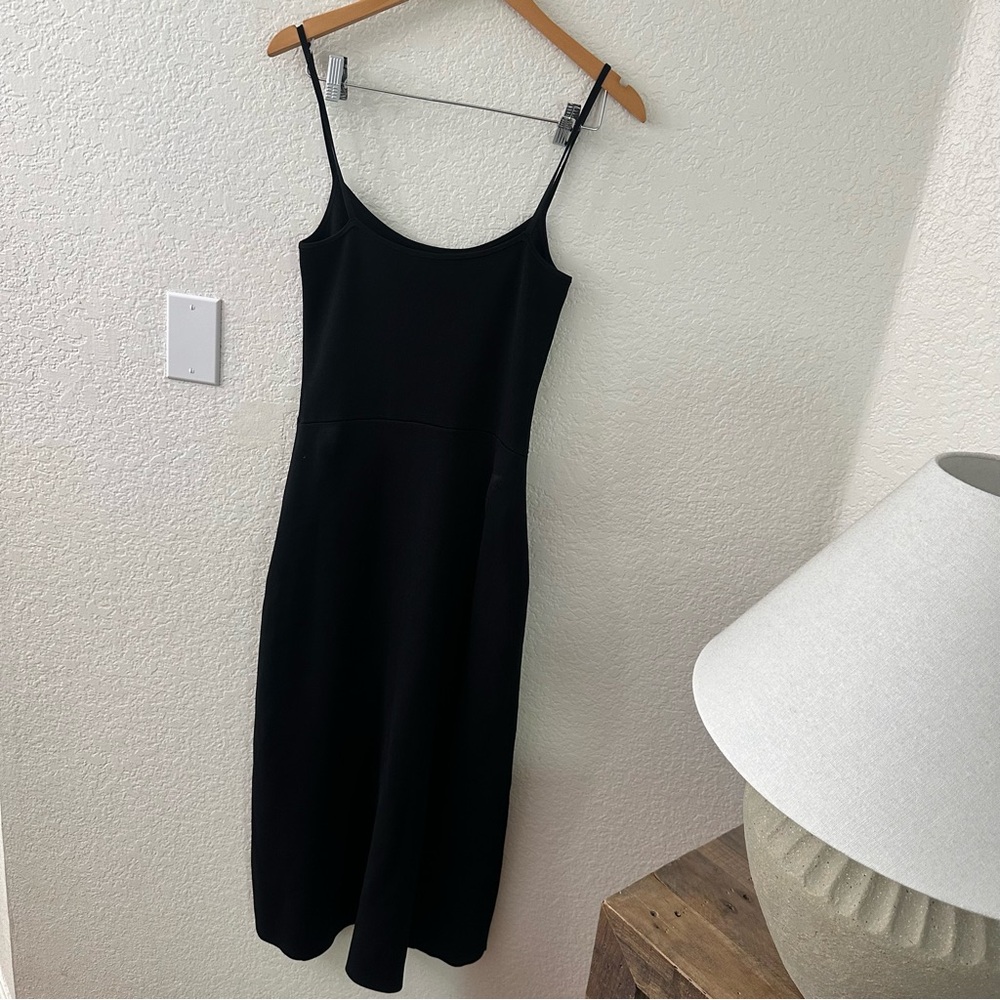 Sandro Black Walace Snap Detail Knit Midi Dress - Picture 8 of 11